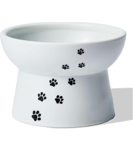 Amazon | 猫壱 ハッピーダイニング 猫用 脚付フードボウル プチ 猫柄